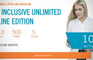 Offerta Wind agosto: minuti illimitati, 500 sms e 5 giga a 10 euro, solo online wind all inclusive unlimited online