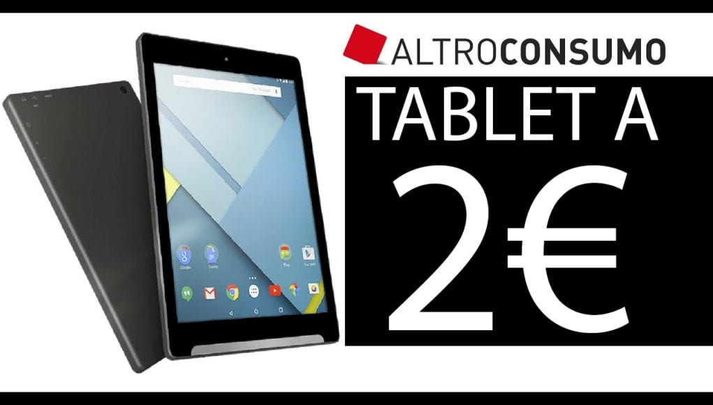 Tablet Altroconsumo Android a 2€