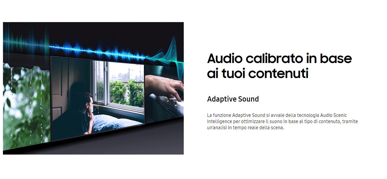 Samsung Q60A QLED Audio Calibrato per Contenuto