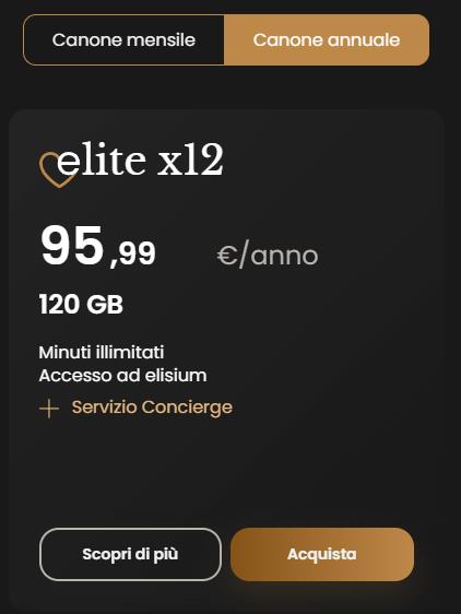 Elimobile Elite x12 Piano Annuale Offerta