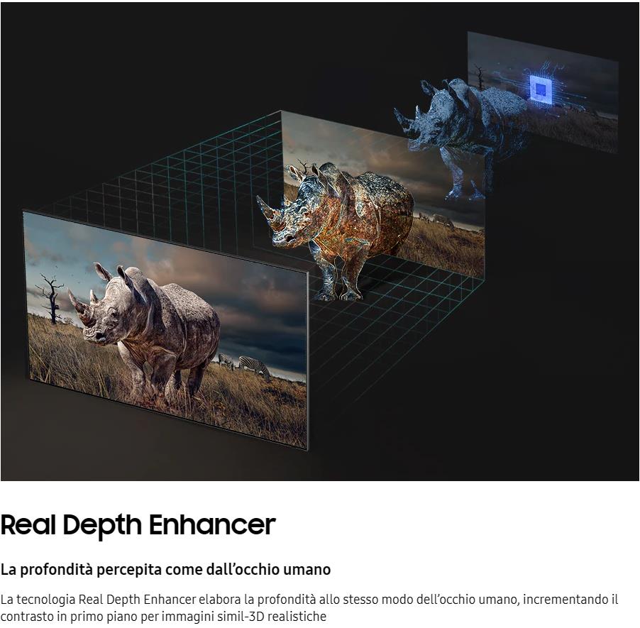 Samsung QN90C Real Depth Enhancer Funzione
