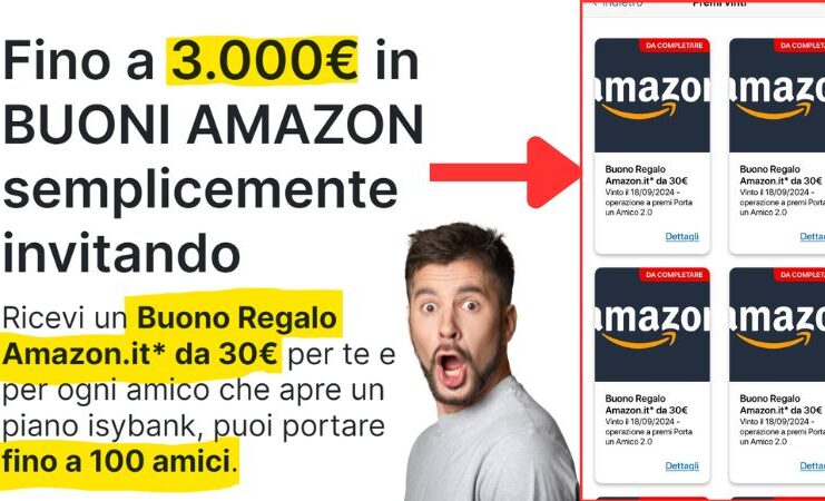 Buono Amazon 30€ Isybank