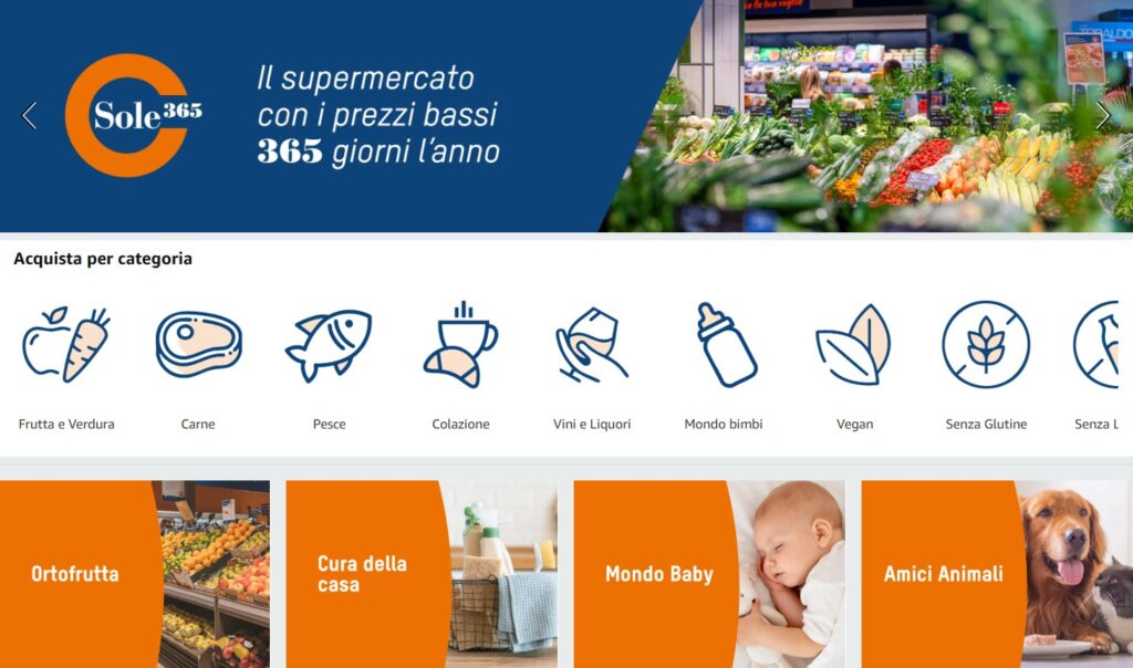 Amazon Sole365 Spesa Online Napoli e Salerno