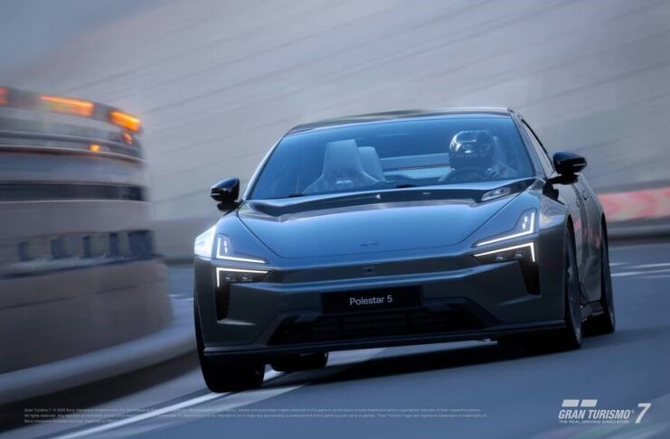 La Polestar 5 nel videogioco Gran Turismo 7