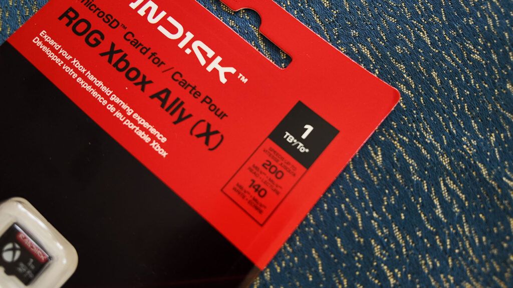 SanDisk Micro SD 1 TB ROG Xbox Ally Dettaglio Velocità Memoria