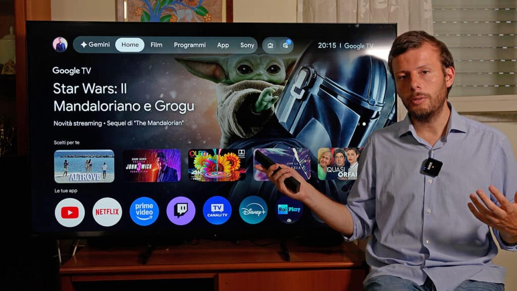 Sony BRAVIA 3 II Menu Principale Google TV Schermata