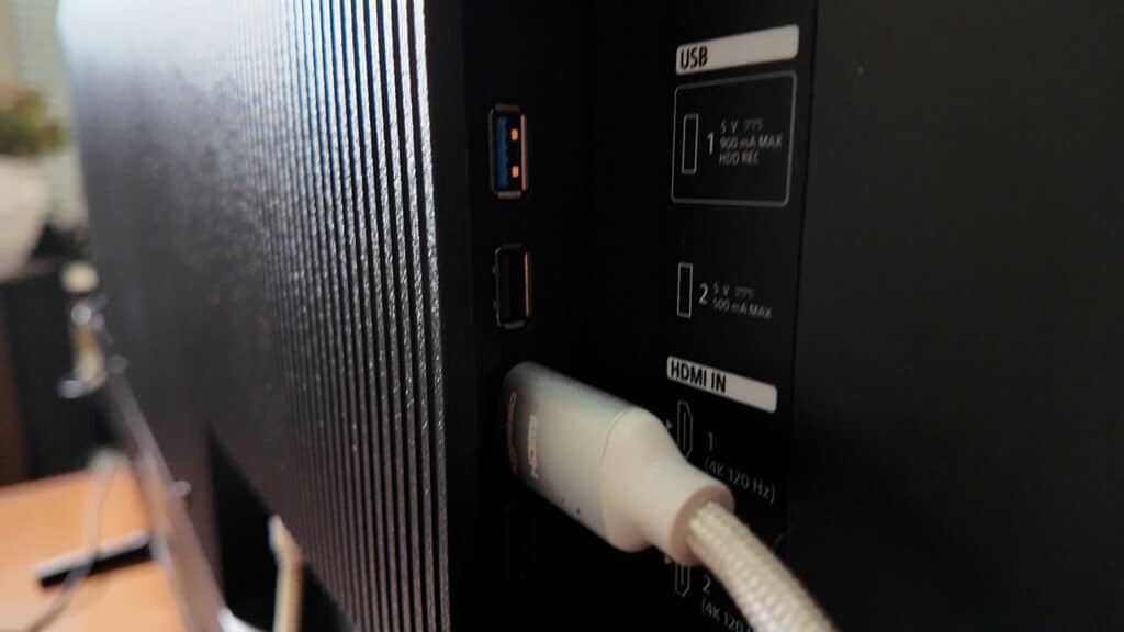 Sony BRAVIA 3 II Prese HDMI 2.1 Superiori